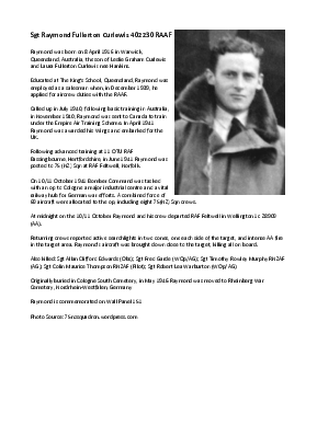 A preview of a PDF biography for Curlewis, Raymond Fullerton